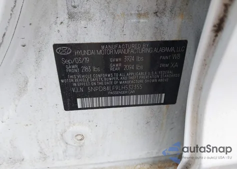 2020 Hyundai Elantra Sel from USA, damaged, VIN 5NPD84LF9LH532355